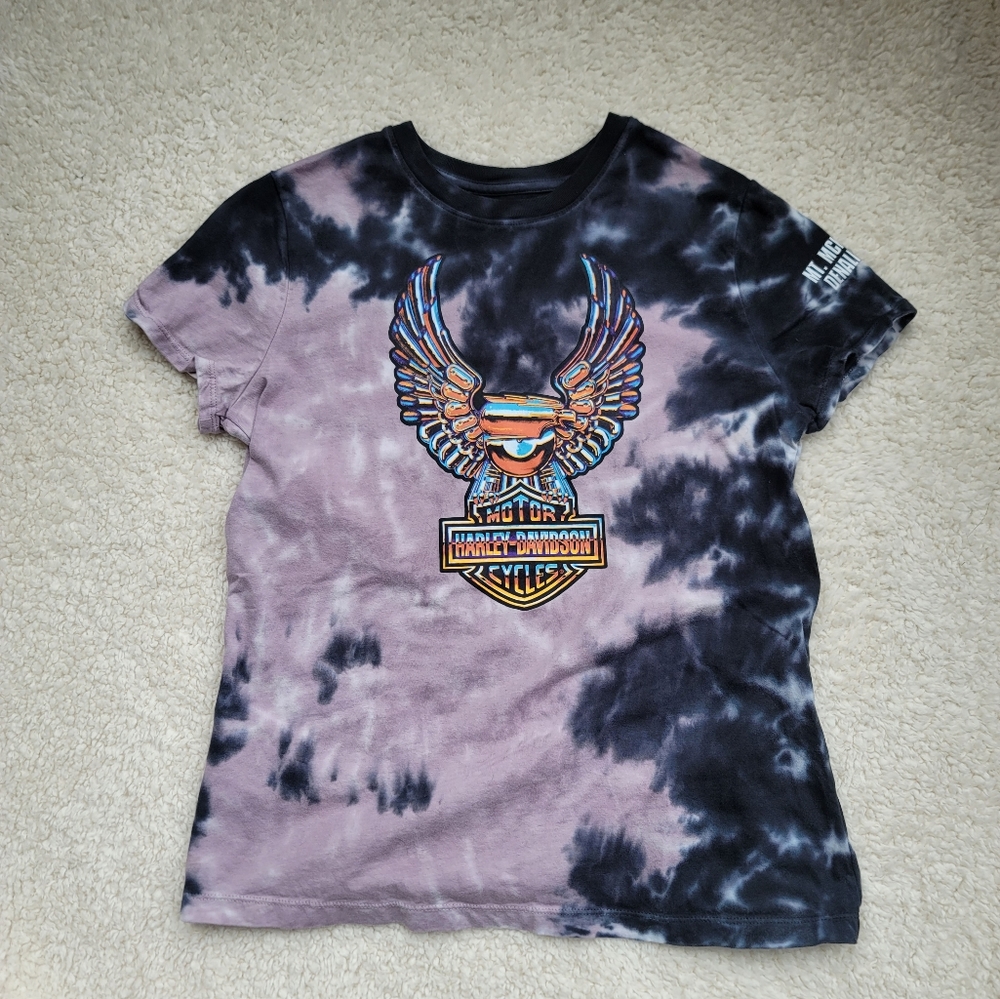 Woman's Harley Davidson T-Shirt Medium- Mt. McKinley, Denali AK